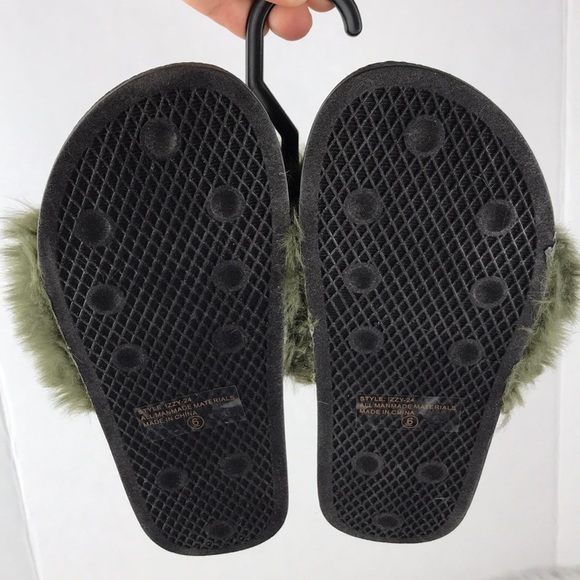 ✅Olive Fur Sandals - Picture 5 of 6